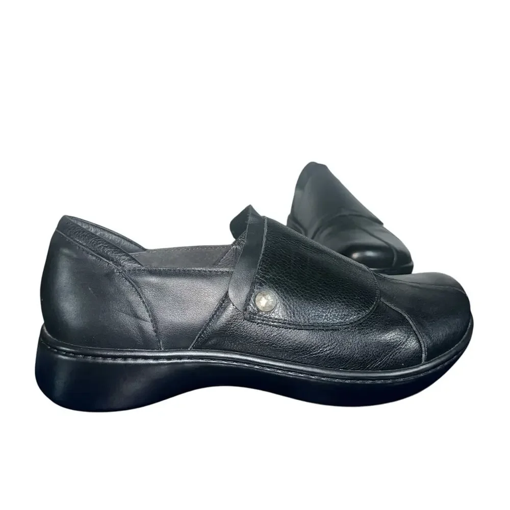 Naot Lagoon Black Leather Comfort Shoes Size 40 US 9 Orthotic
